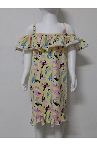 Mavi Kirpi Baby Style Askılı Çocuk Elbisesi