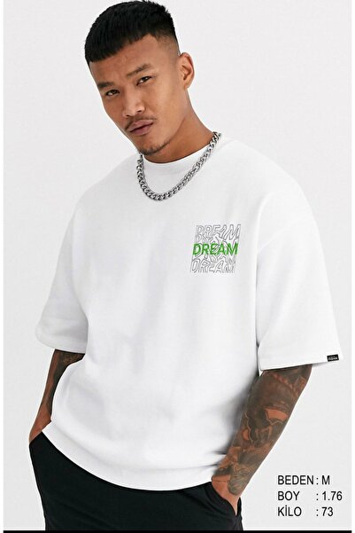 machiavelli Tricou alb supradimensionat cu imprimeu Dream Chest