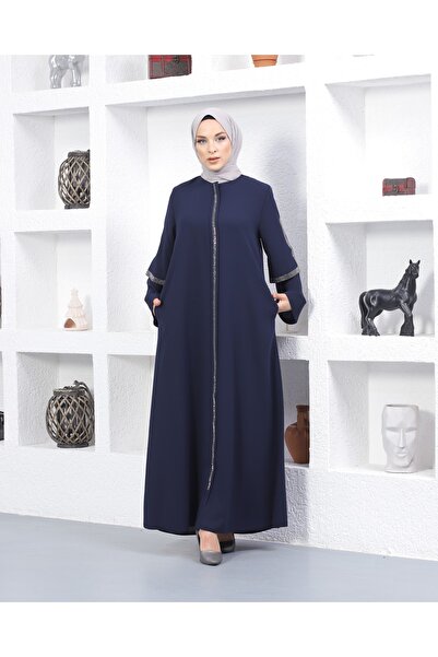 KADEEM Double Arm Stoned Navy Blue Ferace