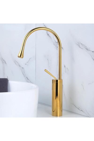 Fause High Bowl Sink Faucet Pelicano Gold Gold Ksl105-g