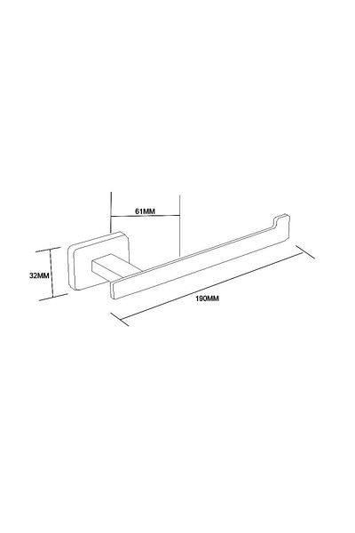 Fause Toilet Paper Holder Line Black