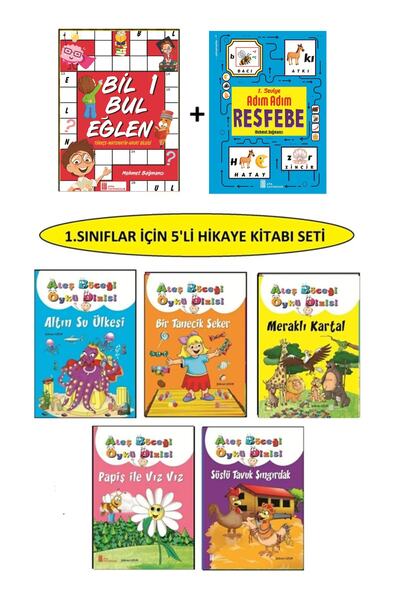 Ata Yayıncılık 1.sınıf Eğlenceli Kitaplar Seti 1.sınıf 5'li Hikaye Kitabı Seti