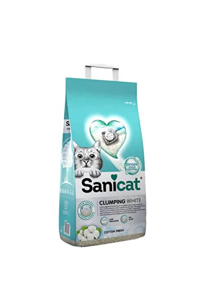 Sanicat Clumping White 10lt Cotton Fresh Topaklanan Kedi Kumu