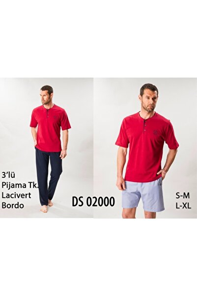 D'S Damat Ds Groom Short Sleeve 3-Piece Men's Pajamas Set