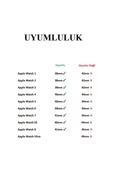 Tagomoon Apple Watch Serisi 1 2 3 4 5 6 7 Se 8 Uyumlu Kordon 38mm/40mm/41mm Jel Silikon Spor Kayış