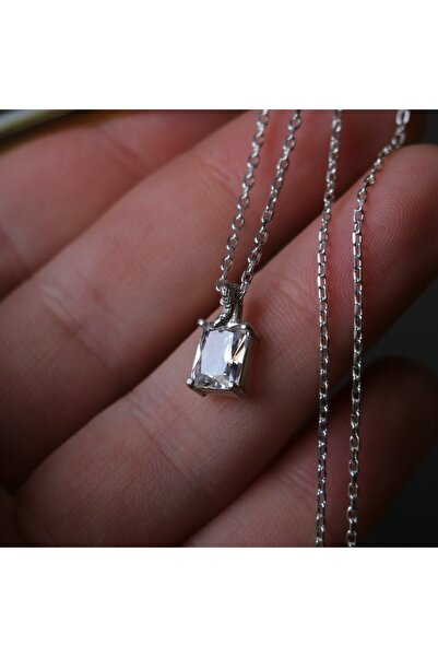 Emerald Yılan Kulp 925 Gümüş Kolye