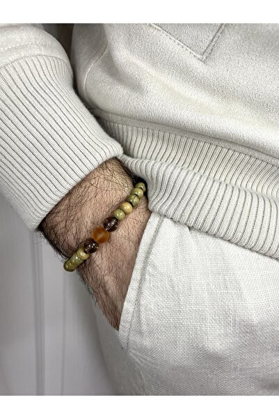 Padore Accessory أجمل لون أخضر> سوار خشبي بتفاصيل من الحجر الطبيعي| سوف يضيف ...