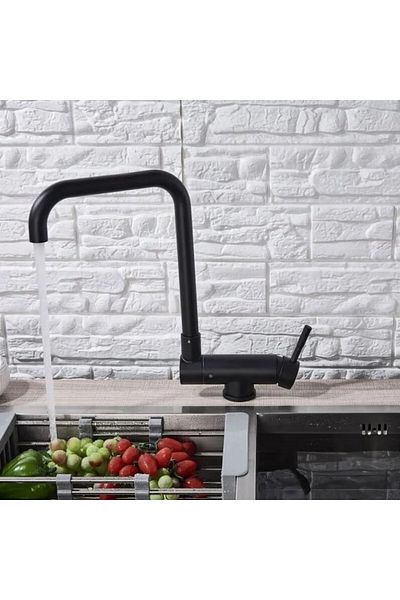 Fause Window Folding Sink Faucet Black Kpn101-b