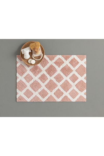 English Home 60x90 εκ. Βαμβακερό Χαλάκι Μπάνιου - Powder-Ecru