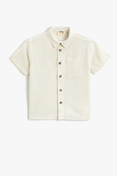 Koton Hemd - Ecru - Regular Fit