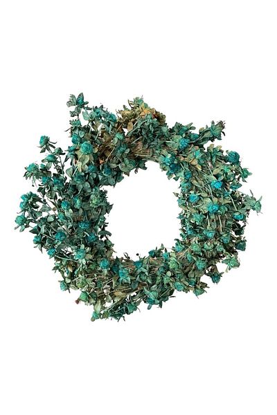 Art Pine Natural Στεφάνι σαφράν Τυρκουάζ Μπλε Love 38cm - Χόμπι Πάρτι Διασκέδαση Πρωτοχρονιάτικο Στολίδι Πόρτας, Διακόσμηση Τοίχου