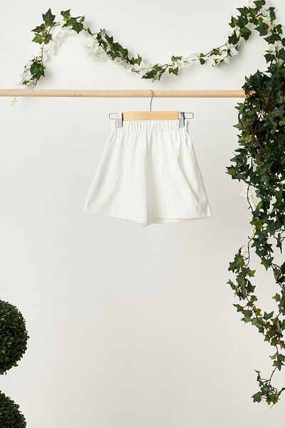 Babygiz Girls' Elastic Waist Pocket Soft Comfortable Lightweight 100% Cotton Combed Cotton Shorts