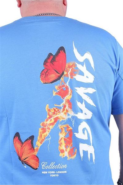 Starbattal Tricou cu gât roșu marime Savage 23101 Albastru