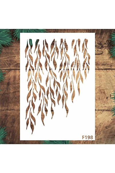 STENCİLTASARIM Stencil Tasarım F198 Sarmaşık- Dekoratif Duvar, Eşya, Fayans,k...