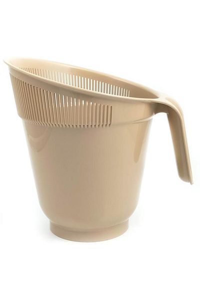 Tiesa Home Plastic Inclined Multi-Purpose Practical Rice Pasta Strainer Brown