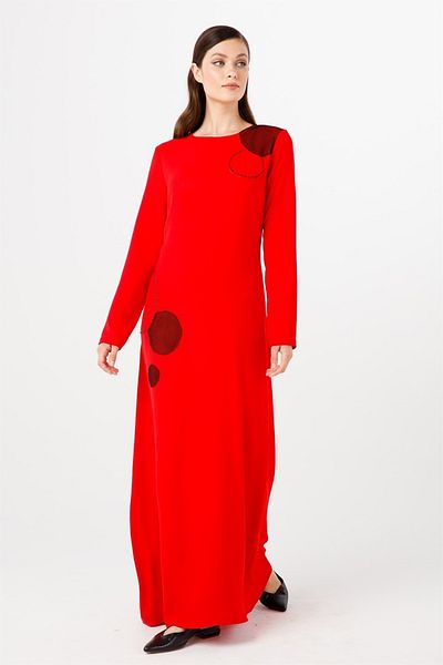 Esswaap Mesh - Crashlı Dress Red