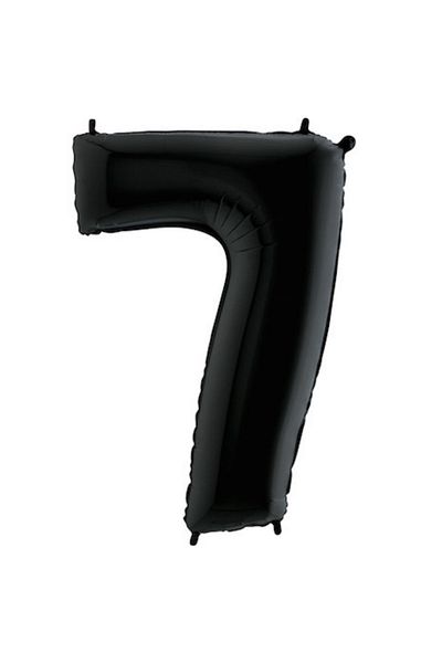 parti sürprizi Black 7 Number Foil Balloon 100 Cm 1 Piece