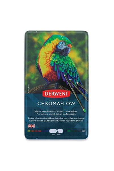 Derwent Chromaflow Dry Paint Pen Set Metal Box 12 Pieces
