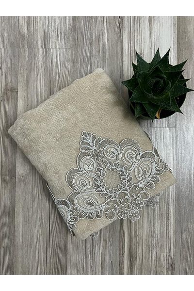 Çeyiz Bahçesi Кадифена кърпа за ръце и лице Lalezar 50/90 см