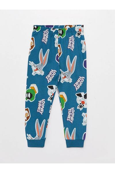 LC Waikiki Lcw Baby Bisiklet Yaka Uzun Kollu Looney Tunes Baskılı Erkek Bebek Pijama Takımı