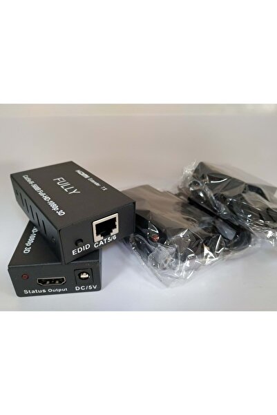 FULLY Hdmı Extender Full Hd 1080p 3d 60 m Mesafeye Cat5e/6-568b Network Üzeri...