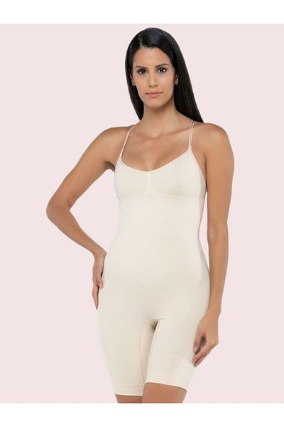 MİSTİRİK Larix Model Extra Lifting Extra Firming Full Length Jumpsuit Corset Belly Melting Corset White Color