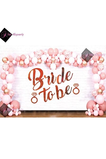 Genel Markalar Bride To Be Bekarlığa Veda Partisi Balon Süsleme Rose Gold + 1 Bride 10 Team Bride Geçici Dövme