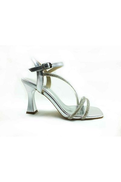 Çarıkçım Pantofi Cu Toc 8 Cm Argintiu 13 Y-082