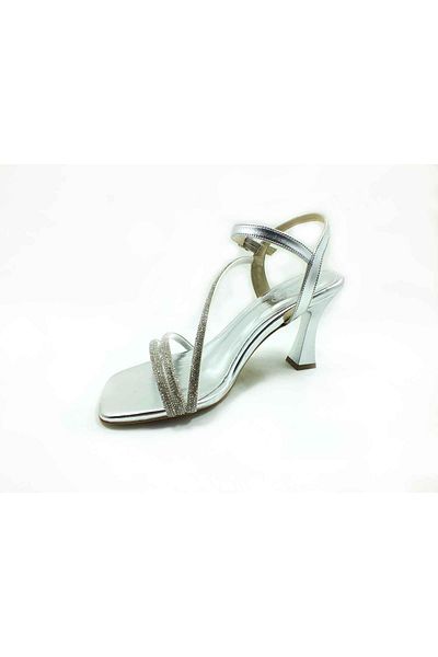 Çarıkçım Pantofi Cu Toc 8 Cm Argintiu 13 Y-082