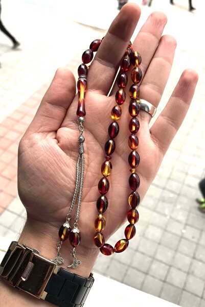 Newa Jewellry Mărgele de rugăciune din pulbere de culoare mixtă chihlimbar