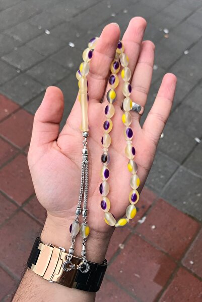 Newa Jewellry Mărgele de rugăciune din pulbere de culoare mixtă chihlimbar