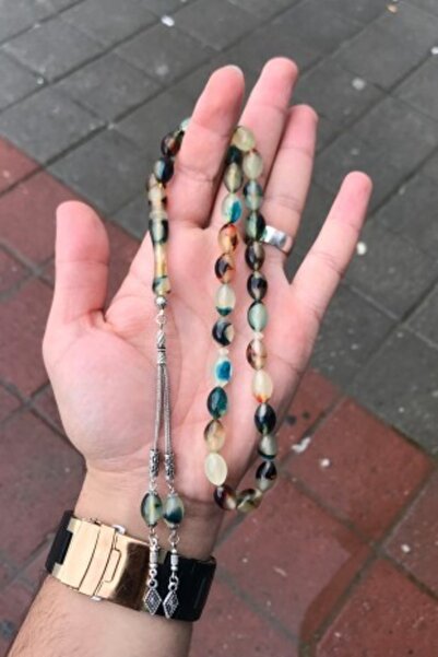 Newa Jewellry Χάντρες προσευχής από κεχριμπαρένιο πολύχρωμο πούδρα