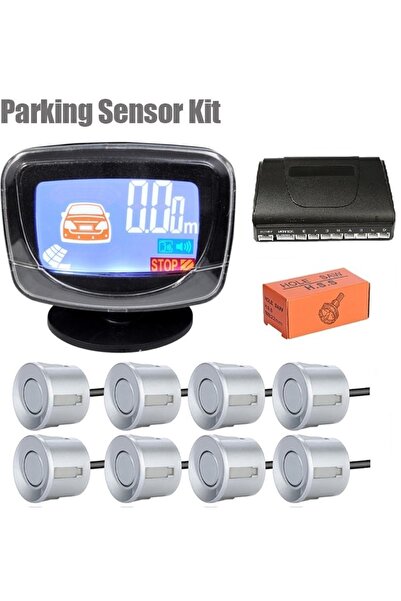 WİNOXX Ön Arka Park Sensörü 8 Sensörlü(Gümüş Gri Sensör)