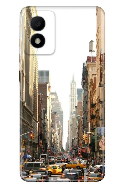 TCL 303 Case Silicone Patterned Illustrated Uv Cover New York Traffic