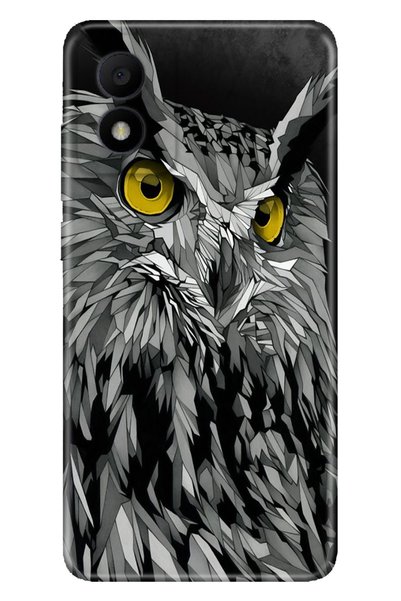 TCL 303 Case Silicone Patterned Illustrated Uv Cover Owl Gaze