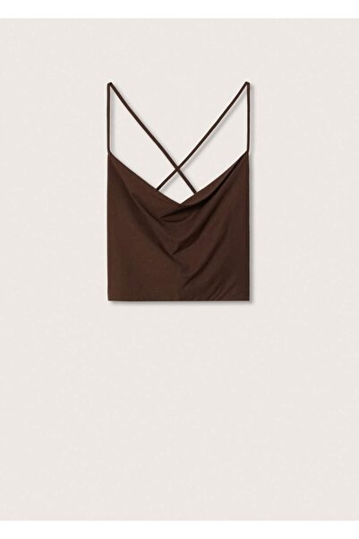 MANGO Woman Wrap Back Cut Blouse