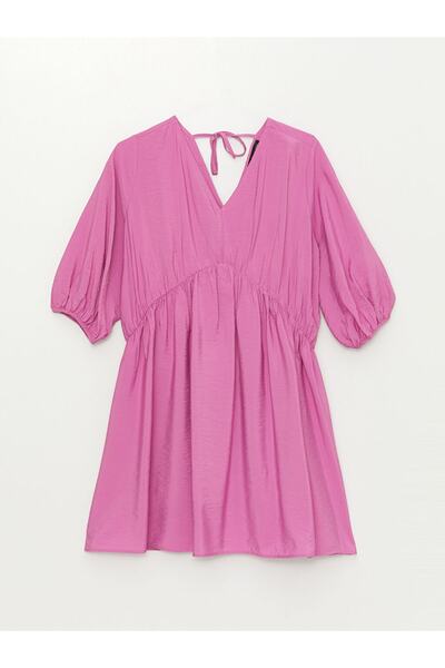 LC Waikiki Women's V-Neck Straight Dress