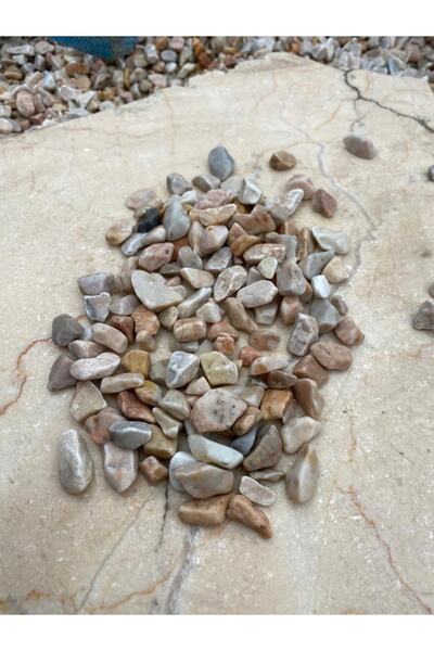 Doğal Garden Çakıl Taşı Renkli Tamburlu Dolamit 2-4cm Akvaryum Süs Taşı 1 Kg