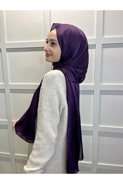 Cosie Lavinse Janjan Abiye, Janjanlı Şifon Şal 00723 Mürdüm