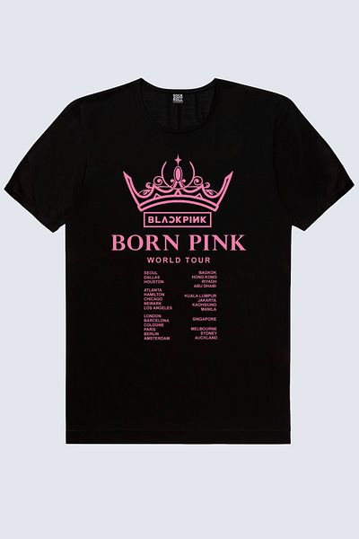 ROCKANDROLL Tricou pentru fete cu mânecă scurtă Blackpink Tour