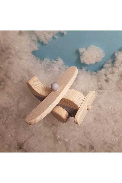 websunday Handmade Wooden Toy Airplane, Educational, Creative, Vintage Natural and Safe Wooden Baby Toy