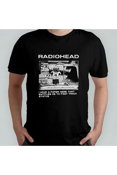 Pixxa Μοντέλο μπλουζάκι Radiohead 100% Cotton Crew Neck - 2