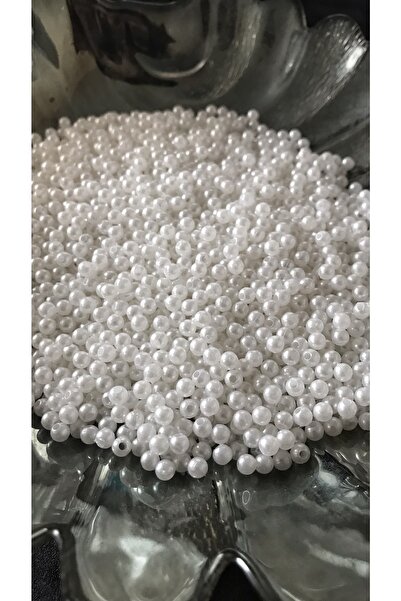 Ozpas 3mm plastične perle od belog peska, perle za izradu dodataka 18gr
