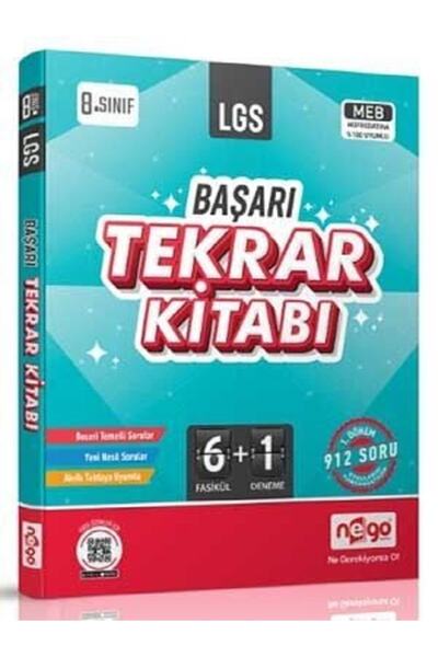 Nego Yayınları 2024 8. Sınıf Lgs Başarı Tekrar Kitabı 1. Dönem 6 Fasikül 1 De...