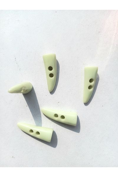 yörük tuhafiye Shepherd's Button .ivory Button .mother-of-pearl. 3 Cm Green. 5 Pieces of coat, coat, jacket and knitting buttons
