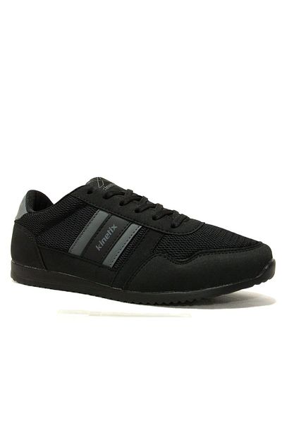 Kinetix Black Gray Lace-Up Sneakers Sports Shoes