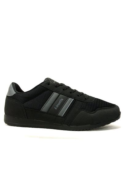 Kinetix Black Gray Lace-Up Sneakers Sports Shoes