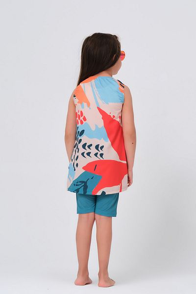 ALFASA Patterned Children's Swimsuit - Zero Sleeve Model