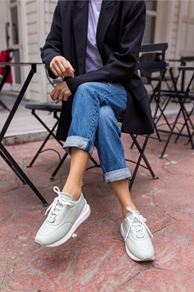 ANGELİNA JONES Dámské zelené tenisky z pravé kůže Avakodo Tobias