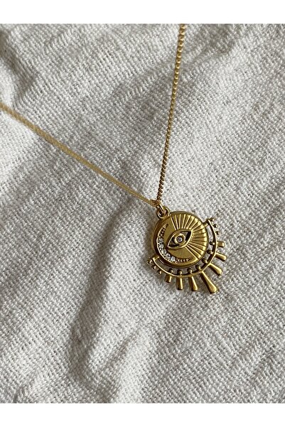 ATELİERGONCA Çelik Özel Seri Zirkon Evil Eye Kolye